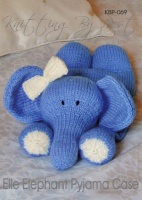 Knitting Pattern - Knitting By Post 069 - Chunky - Elephant Pyjama Case